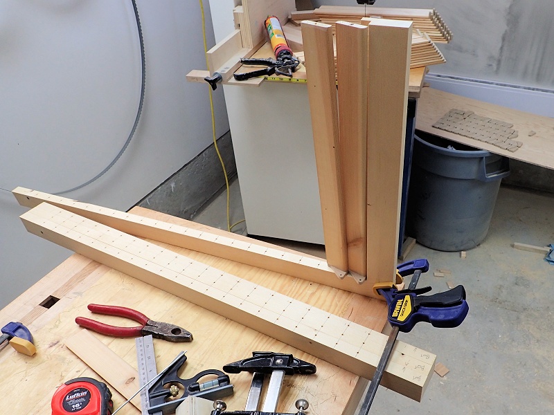 begin assembly of wooden shutters